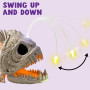 JOYIN Poisson Squelette d'halloween avec œil LED pour décoration d'halloween, décorations de cimetière, scène effrayante intérie