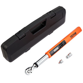VEVOR 3/8" Clé Dynamométrique Numérique Clé de Torsion 5-50 N.m Précision ±2% Clé à Cliquet Réglable 72 Dents Contre Surcouple p