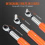 VEVOR 3/8" Clé Dynamométrique Numérique Clé de Torsion 5-50 N.m Précision ±2% Clé à Cliquet Réglable 72 Dents Contre Surcouple p