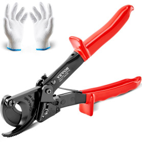 VEVOR Coupe-câble à Cliquet 250 mm Coupeur de Câbles et Fils Cuivre Alu 240 mm² Poignées Confortables Levier à Dégagement Rapide