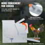 VEVOR Mangeoire à Poules Capacité 11 kg Mangeoire Automatique pour Volaille Nourrir 10 Poulets Jusqu'à 11 Jours Acier Galvanisé 