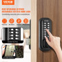 VEVOR Serrure de Porte Mécanique sans Clé Verrou à Code Clavier à 14 Touches Poignée de Porte d’Entrée Extérieure en Alliage de 
