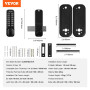 VEVOR Serrure de Porte Mécanique sans Clé Verrou à Code Clavier à 14 Touches Poignée de Porte d’Entrée Extérieure en Alliage de 