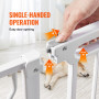 VEVOR Barrière de Sécurité Extensible 75-99 cm Hauteur 76 cm Barrière d'Escalier à Fermeture Automatique sans Perçage Grande Ouv