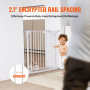 VEVOR Barrière de Sécurité Extensible 75-99 cm Hauteur 76 cm Barrière d'Escalier à Fermeture Automatique sans Perçage Grande Ouv