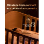 Momcozy Machine à Bruit Blanc Portable pour Bébé avec Veilleuse Intégrée - 20 Sons Apaisants Professionnels, Batterie Rechargeab
