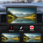 Haudio Autoradio 1 DIN Bluetooth Autoradio Car Play Voiture avec sans Fil carplay & Android Auto,10.1 Rotatif de Pouces HD Écran