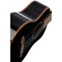 Ortega Guitars Ukulélé Tenor Acoustique – Série Onyx – Housse Incluse – Épicéa / Acajou, Noir (RUOX-TE)