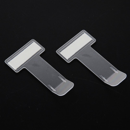 2 clips transparents avec coussinets adhésifs pour pare-brise de voiture - Pour ticket de parking