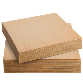 Lot de 24 feuilles plates en carton ondulé pour emballages