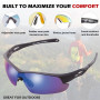 Polars Design, Lunettes de soleil de sport polarisées pour homme et femme - Légères - Protection UV - Monture TR90 - Anti-reflet