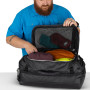 Osprey Transporter Squffel Sac de Voyage Durable, carré, Flamme, Bleu Nocturne, Flamme Bleue/Bleu Nocturne, 44 l, Flamme Bleue/B