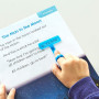Learning Resources Paquet de surligneurs FingerFocus individuels, jaune bleu violet et transparent