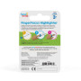 Learning Resources Paquet de surligneurs FingerFocus individuels, jaune bleu violet et transparent