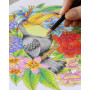 ColorIt Livre de coloriage pour adulte - Scènes tropicales colorées - 50 motifs recto - Papier épais et lisse - Couverture rigid