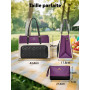 MATEIN Sac Cabas Femme avec Isotherme Compartiment, Sac à Main Repas avec Petite Pochette, Sacoche Ordinateur 15,6 Pouces USB Ch