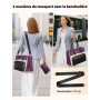 MATEIN Sac Cabas Femme avec Isotherme Compartiment, Sac à Main Repas avec Petite Pochette, Sacoche Ordinateur 15,6 Pouces USB Ch
