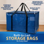 ClearSpace Lot de 6 Grands Sacs de déménagement ou de Rangement Robustes avec Sangles de Sac à Dos, Fermetures éclair et poignée