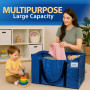 ClearSpace Lot de 6 Grands Sacs de déménagement ou de Rangement Robustes avec Sangles de Sac à Dos, Fermetures éclair et poignée