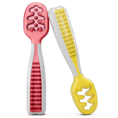 NumNum Lot de cuillères pour bébé Pre-Spoon GOOtensils pour enfants âgés de 6 mois et plus – First Stage