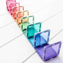 Connetix Tiles Lot de 120 pièces pastel créatif,Kit éducatif magnétique avec grands carrés, des manoirs, etc