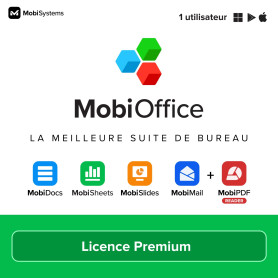 Suite de bureau 4 en 1 MobiOffice Premium pour Windows | Licence Premium | Traitement de texte
