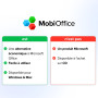 Suite de bureau 4 en 1 MobiOffice Premium pour Windows | Licence Premium | Traitement de texte, feuilles de calcul, présentation