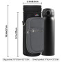 Nuovoware Sac à Bouteille en Néoprène, 750ml/710ML Porte-Bouteille avec Bandoulière&Dragonne Ajustable, Sac Fourre-Tout avec Poc