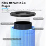 AROEVE Purificateur d'Air pour Maison Jusqu'à 120 m², CADR 300 m³/h, Mode Auto, Indicateur Qualité Air, Élimine Pollen, Poussièr