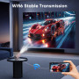 【Apps Intégrées】 VidéOprojecteur avec Android TV, Rotatif à 270°, Mise Au Point électrique et Clé Automatique, HD 1080p, Project