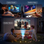 【Apps Intégrées】 VidéOprojecteur avec Android TV, Rotatif à 270°, Mise Au Point électrique et Clé Automatique, HD 1080p, Project