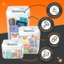 Time Locking Container (White Lid + Transparent Base) - 5.5" Height