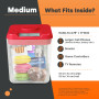 Time Locking Container (White Lid + Transparent Base) - 5.5" Height