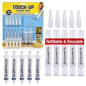 Slobproof Stylo de retouche peinture rechargeable – Réparation murale propre