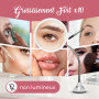 Mirror de Maquillage Grossissant x10 avec Col de Cygne Flexible - Mirror de Table et Mural 2 en 1 pour la Coiffeuse et la Salle 