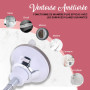 Mirror de Maquillage Grossissant x10 avec Col de Cygne Flexible - Mirror de Table et Mural 2 en 1 pour la Coiffeuse et la Salle 