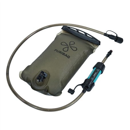 Puribag Adventure Vessie : poche d'hydratation de 2 litres avec filtre – Poche à eau de rechange compatible avec d'autres systèm