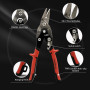 HOUSERAN Kit de 2 Cisailles à Tôle Professionnelles 25 cm - Cisaille Offset Gauche/Droite en Acier CR-MO - Pour Tôle Acier, Zinc