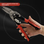 HOUSERAN Kit de 2 Cisailles à Tôle Professionnelles 25 cm - Cisaille Offset Gauche/Droite en Acier CR-MO - Pour Tôle Acier, Zinc