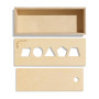 Lovevery La Boîte de Cubes en Bois, Blocs de Construction Enfants durables en Bois Massif, avec Plus de 20 activités et 18 Forme