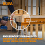 Bora Workhorse XT PM-3360T Chevalet de sciage pliable robuste et réglable en hauteur avec pieds réglables, établi portable et ro