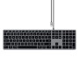 Satechi Clavier avec Câble Slim W3 Rétroéclairé avec Pavé Numérique