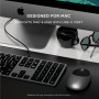 Satechi Clavier avec Câble Slim W3 Rétroéclairé avec Pavé Numérique, QWERTY Anglais, Clavier Lumineux USB-C pour MacBook Pro/Air