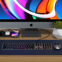 Satechi Clavier avec Câble Slim W3 Rétroéclairé avec Pavé Numérique, QWERTY Anglais, Clavier Lumineux USB-C pour MacBook Pro/Air