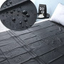 gancia Jeu de Couverture de lit en Feuille de Plastique PVC imperméable Noir