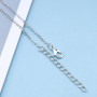 Inilbran Collier Ras De Cou En Pierre De Lune De Style Bohème Collier Argenté Pendentif Aile D'ange Collier Chaîne Goutte D'eau 