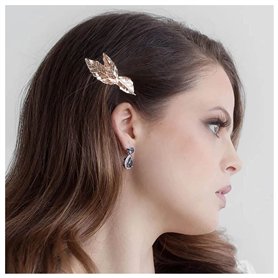 Inilbran Vintage Leaf Hair Clip Barrettes Gold Leaf Hair Barrettes Leaf Barrette Head Clips Branch Leaf Hair Pin Clip French Hea