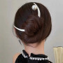 Inilbran Boho Croissant de Lune Barrette à Cheveux Barrette à Cheveux Vintage Perle Lune Épingle à Cheveux Français Perle Barret