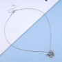 Inilbran Collier Ras Du Cou Papillon Arc-en-ciel Collier Pendentif Papillon Coloré Collier Papillon Vintage 3d Collier Ras Du Co