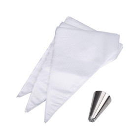 SenPuSi 100Pcs Poches à Douilles Jetables Plastique Plus Épais Poches Patissières Jetables en Plastique pour Glaçage Gâteau